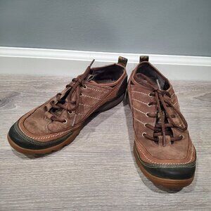 Merrell Mimosa Lace Cocoa Brown Leather Lace Up Trail Shoes Hiking Womens Sz 9
